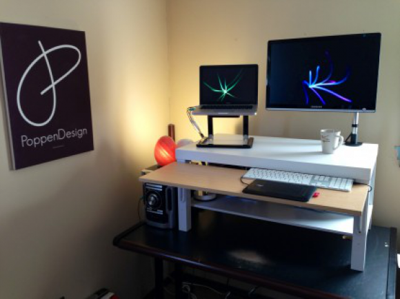 This is my desk. I spend most of my days here.