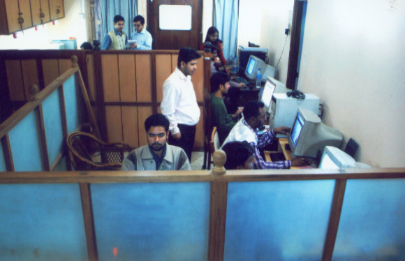 People at work