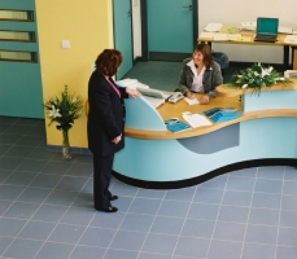 Purpose Media (UK) Ltd offices (Reception) - Mansfield I-Centre. 