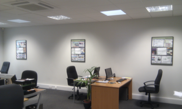 A shot of some of the desks in our new office