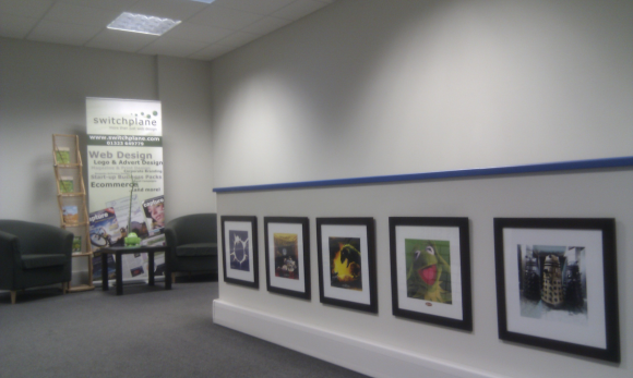Artwork and reception area