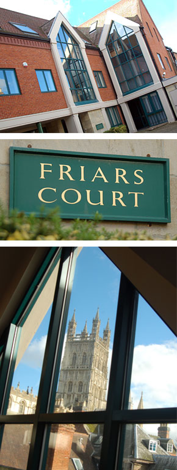 Our new offices at Friars Court, College Street occupy part of an ancient medieval site overlooking Gloucester Cathedral