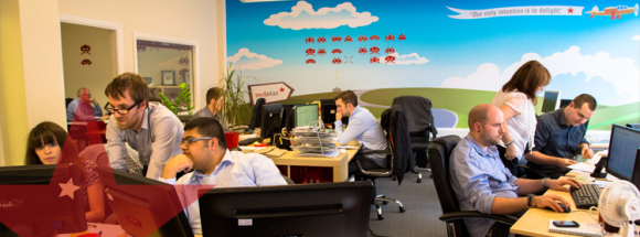 The team all busy at work!