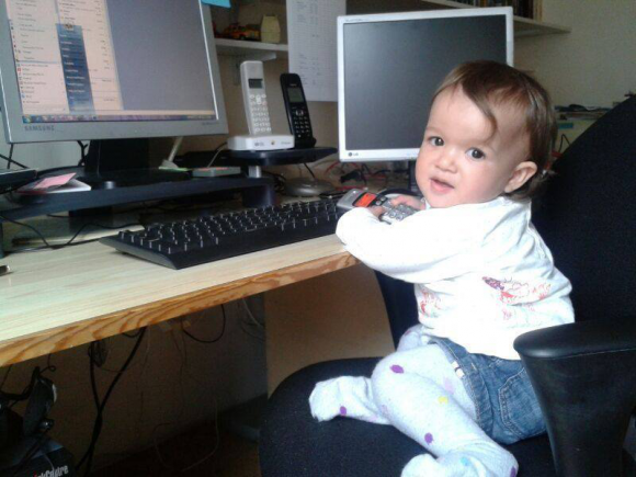 We work from a home office which allows us to keep costs down. Because we work from home we are also available out of hours to keep an eye on hosting & emails situations as needed.<br />
<br />
The picture shows our temporary receptionist!