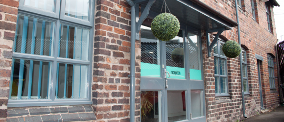 Where the magic happens! Inside the Netbiz main entrance in Newcastle under Lyme.
