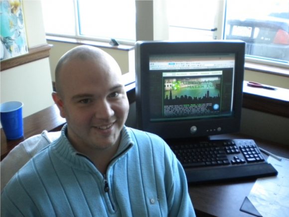 Nick... thinking up his next marketing attack!