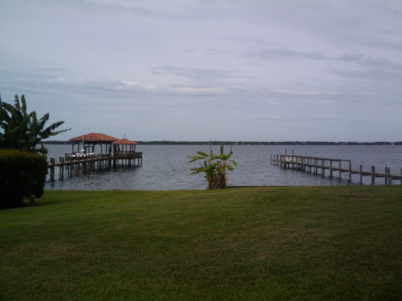 View of the river from the front door.